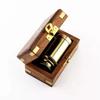 Brass Telescope 6" Extended Nautical Wood Box SeaStyle