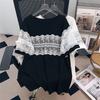 Dames T-shirt met korte mouwen, losvallend, slankmakend, middellang (200/300/350 jin)