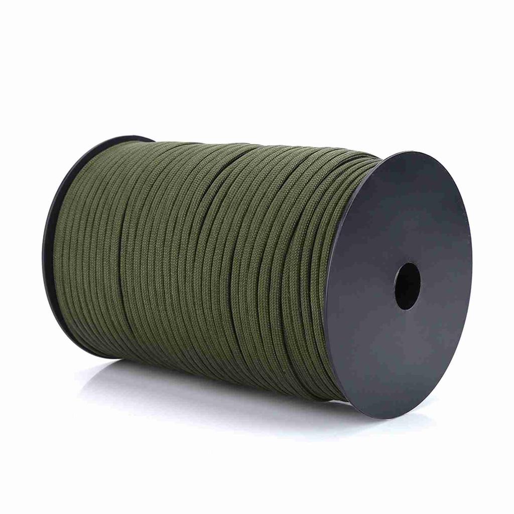 550 Reflective Paracord Parachute Cord Lanyard 9 Strand 100m (Black)