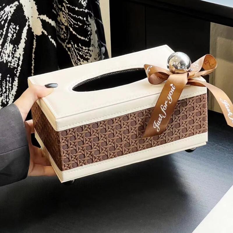 

Creative Leather Tissue Box & Remote Organizer