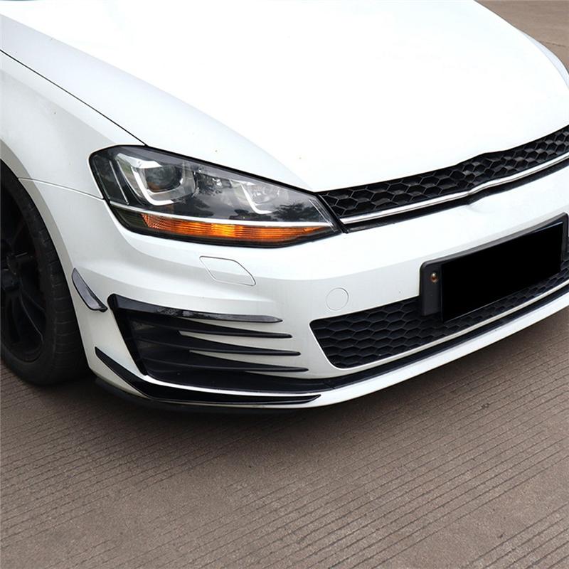 Front Bumper Splitter For VW GOLF 7 MK7 Gti 2013-2016 Fog Light Cover Air Vent Trim Flap Canards Body Kit Parts Accessories
