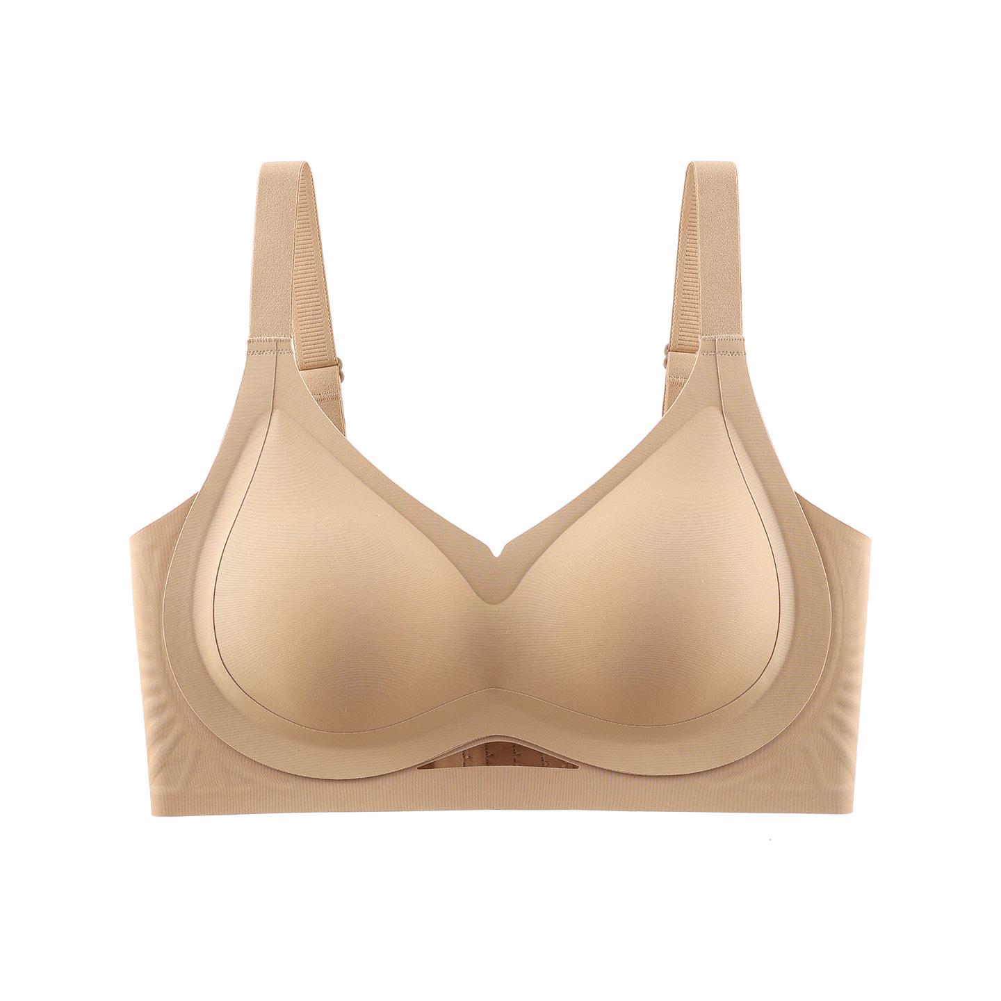 

Seamless Soft-Support Deep V Bra for Women: Anti-Sag, Lift, and Gather Bust L [36/80ABC & 115-130lbs]