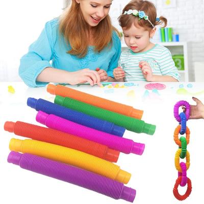 4PCS Extendable Color Telescopic Tube Decompression Toys for Adults Kids Mini  Tubes Sensory Toys