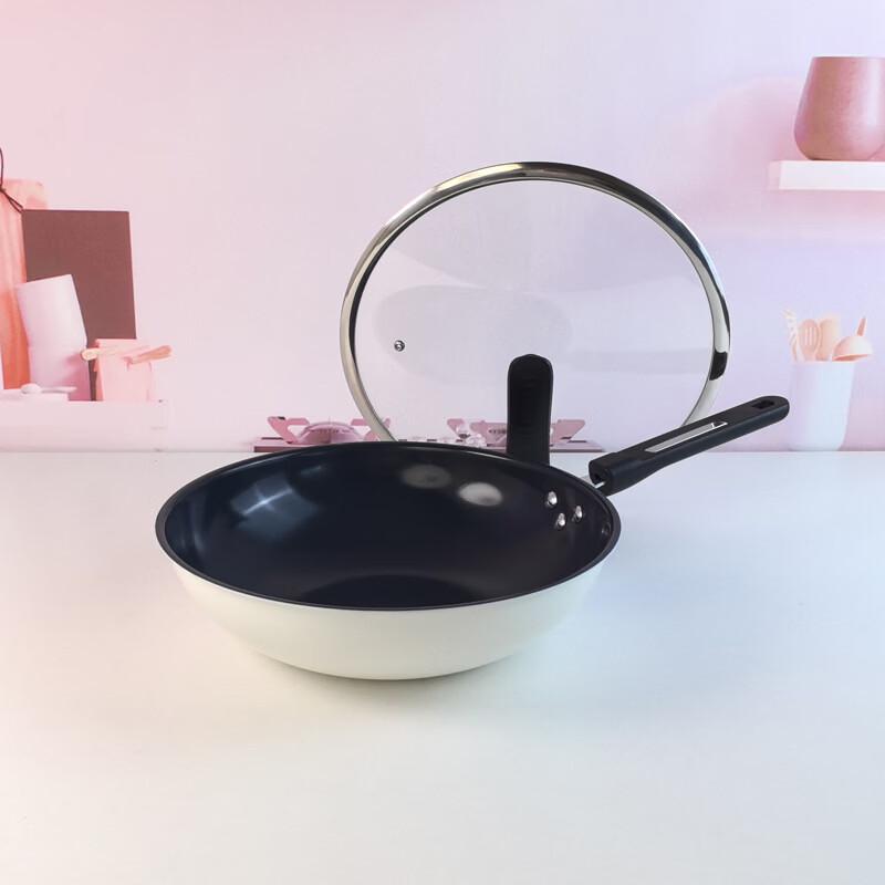 

ZISIZ 32cm Non-stick Ceramic Frying Pan with Lid