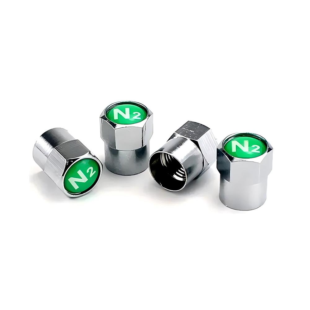 

100pcs Black Plastic N2 Logo Tire Valve Caps Chrome Nitrogen Car Tyre Valve Stem Dust Covers Wheel Rim Parts Tyre Accessories серебряный