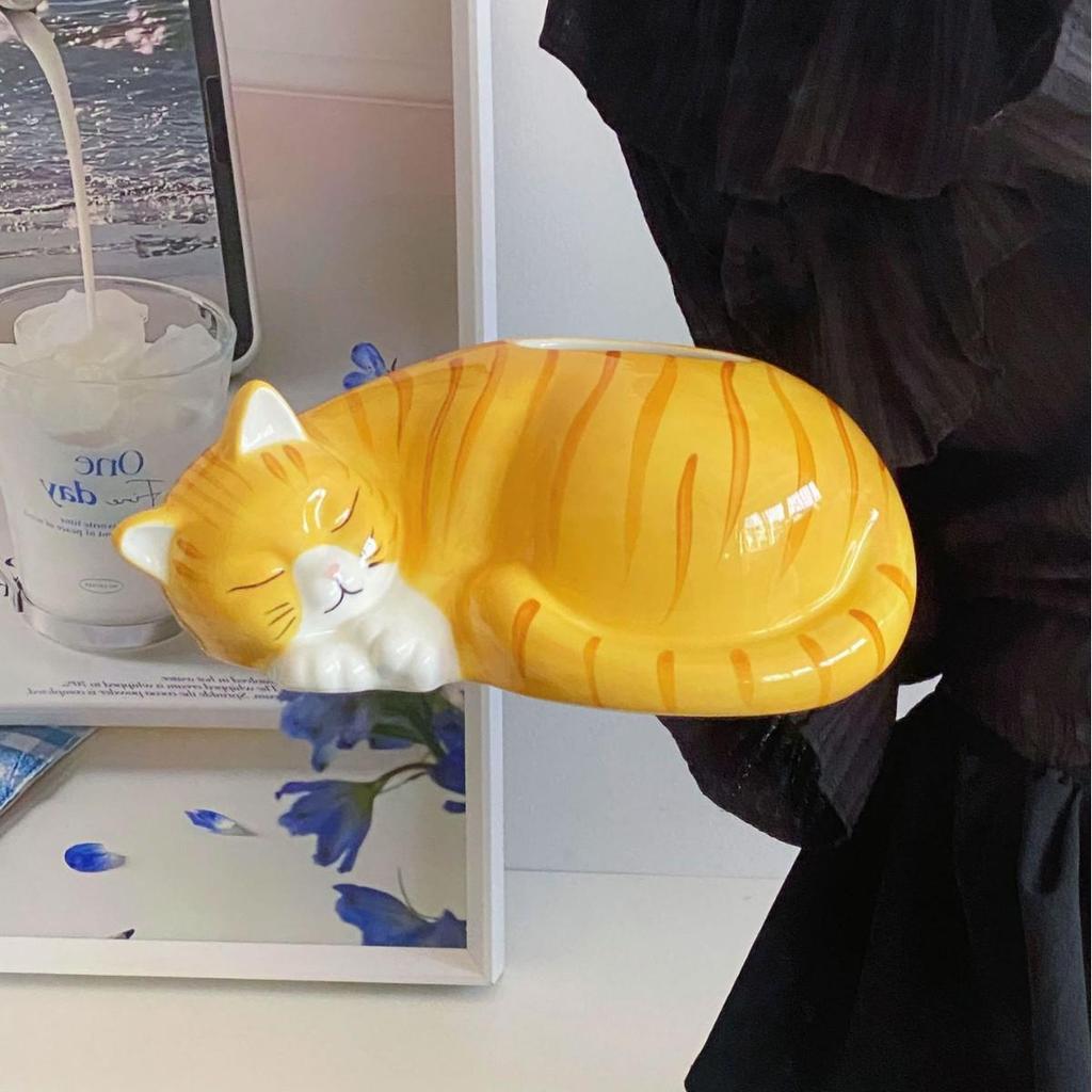 Keramisk Katthållare för Pappersnäsdukar för Vardagsrum, Hall eller Soffbordsdekor