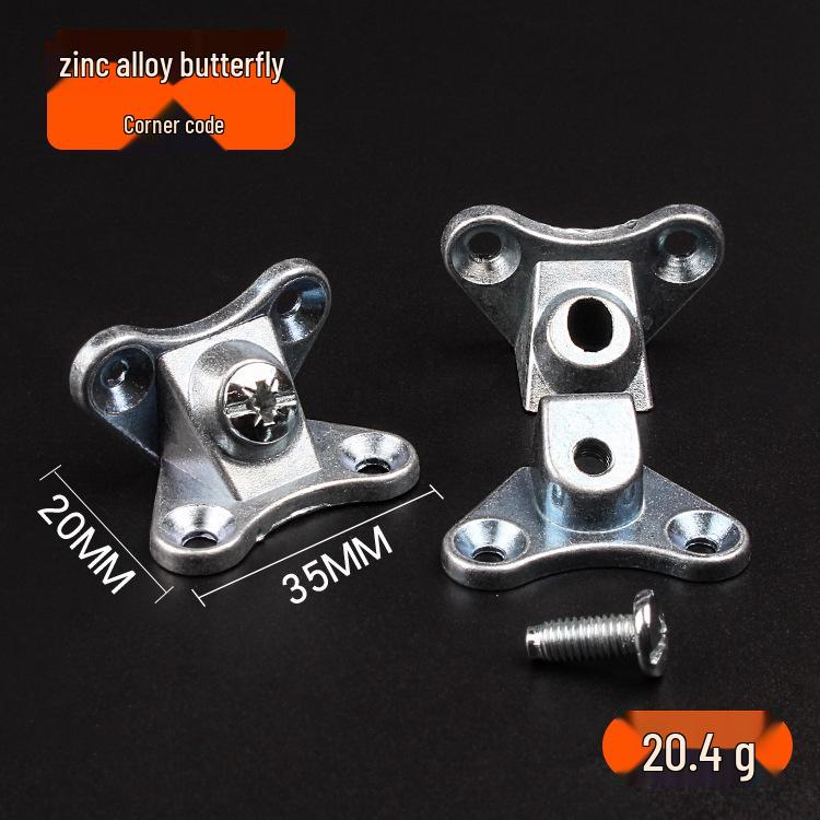 Thickened White Nylon Corner Bracket, L-Shaped 90 Degree, Triangular with Cover for Furniture Cabinet Connector