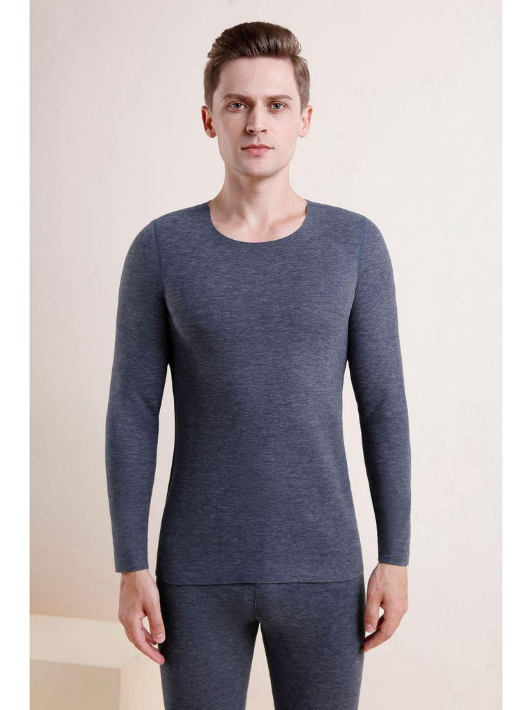 Men's Thickened Wool Silk Thermal Underwear Set for Autumn and Winter