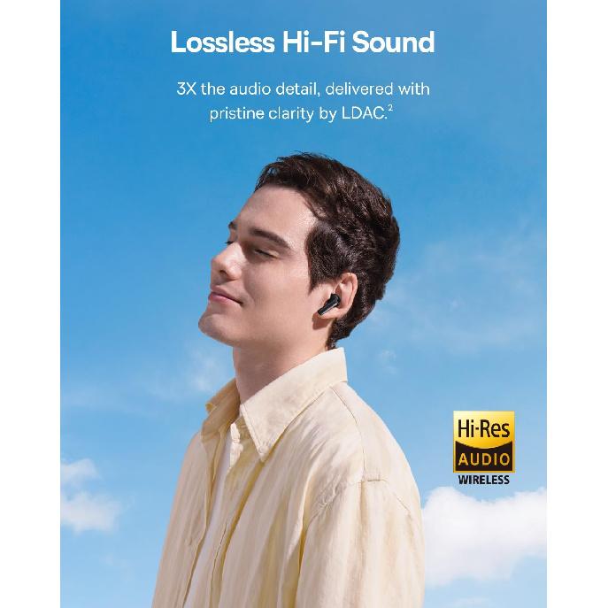 Baseus Bass BP1 Pro Noise Cancelling Wireless Earbuds, Real-Time Adaptive Noise Cancelling, Adaptive Active EQ, LDAC Hi-Res Sound, 6-Mic AI Clear