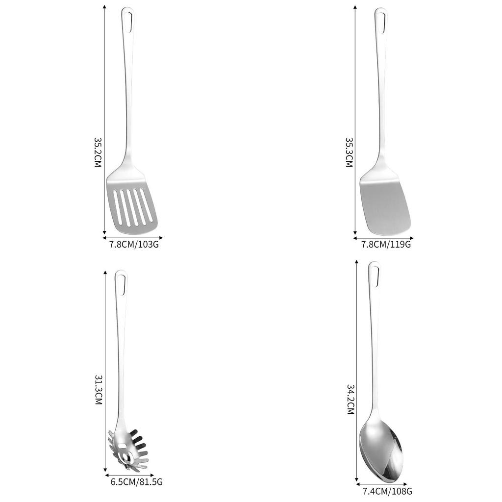 Stainless Steel Cooking Spatula And Soup Ladle With Hightemperature Resistance For Kitchen Use