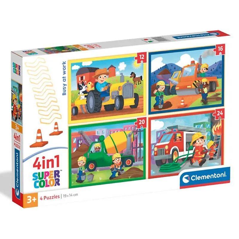 4 In 1 Puzzle. Great Color. Busy At Work
