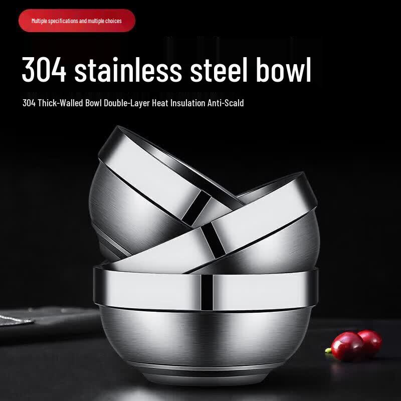 304 Stainless Steel Canteen Meal Bowl