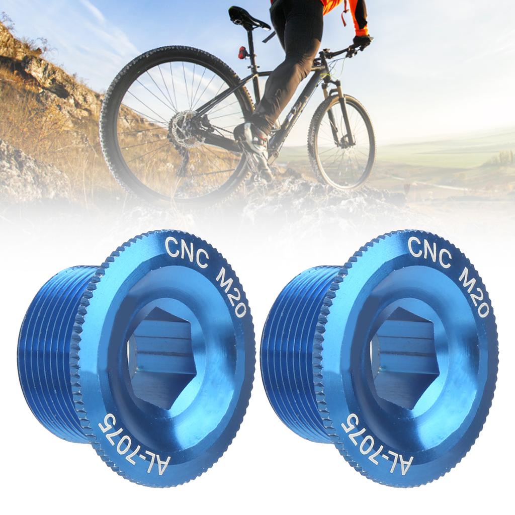 2Pcs Mountain Bike Crank Arm Fixing Aluminum Alloy Crankset Screw Cover