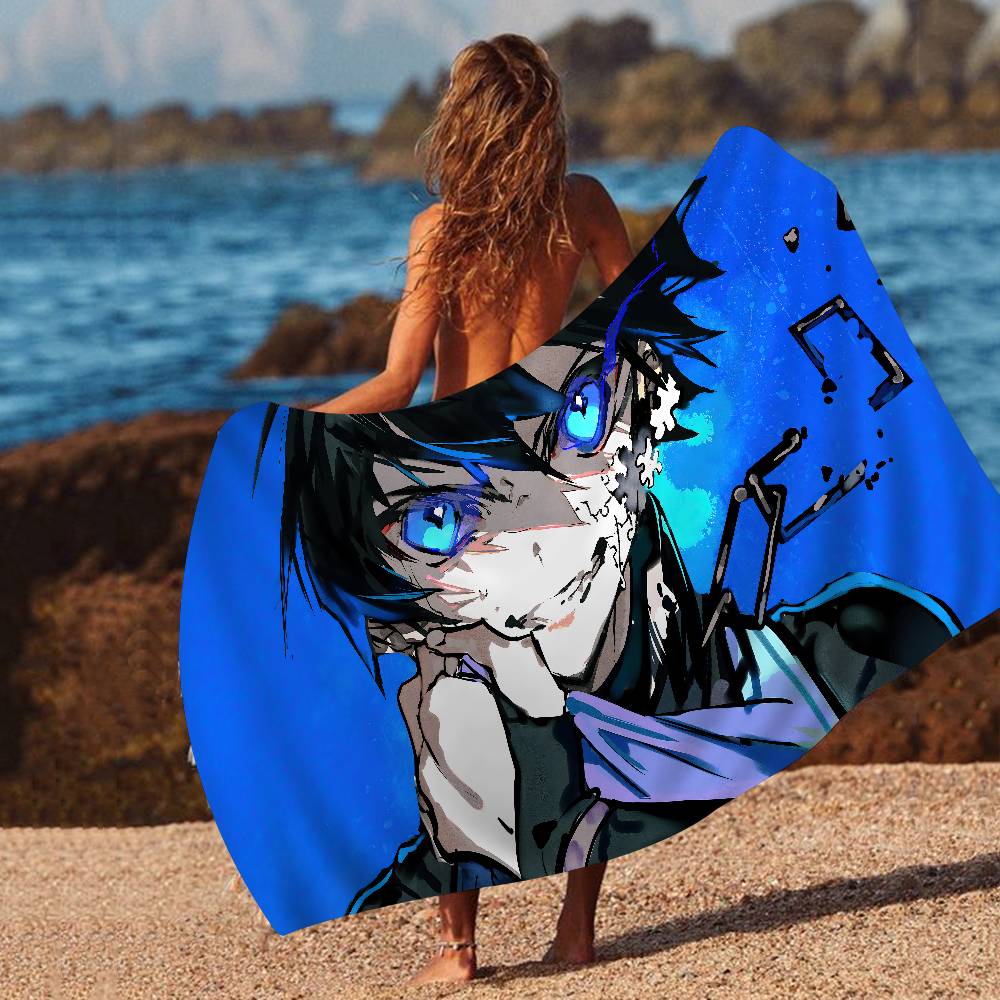 Blue Lock Anime Bath Towel Microfiber Soft Water Absorbing Breathable For Girl Kids Decorative Cartoon Beach Towel
