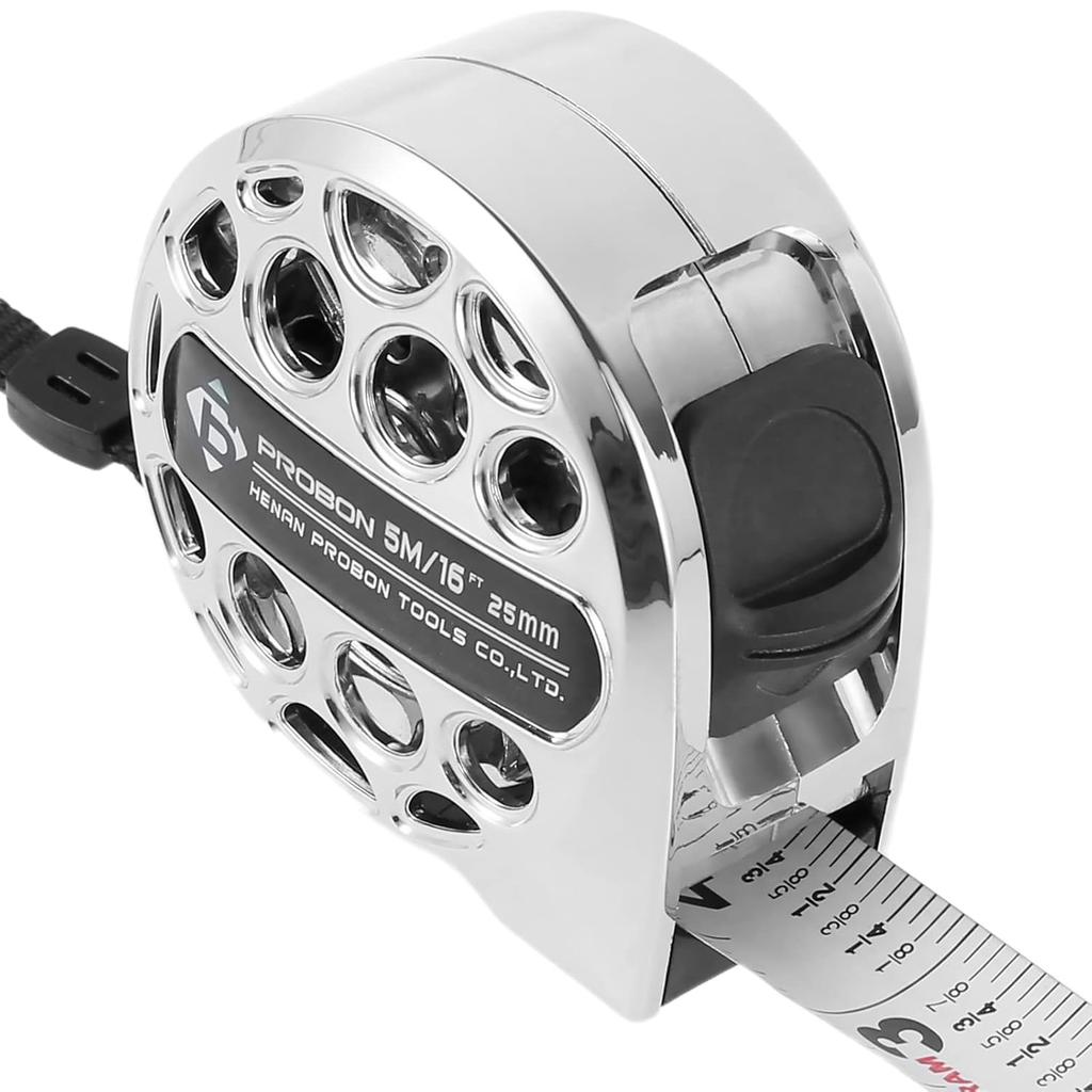 Tape Measure - 16 FT Stainless Steel Measuring Tape with Double-Sided Scale, Retractable Waterproof Tape Ruler, Adjustable Length Measuring Tape for