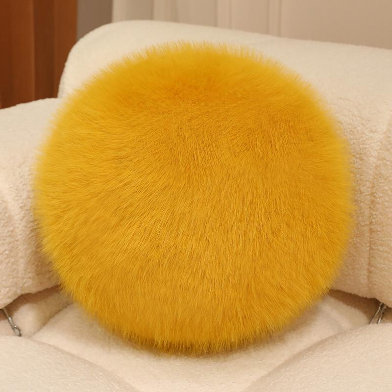 30x30cm Fluffy Ball Plush Toy Colorful Sport Indoor Interactive Plushie Back Support Cushion Birthday Gift