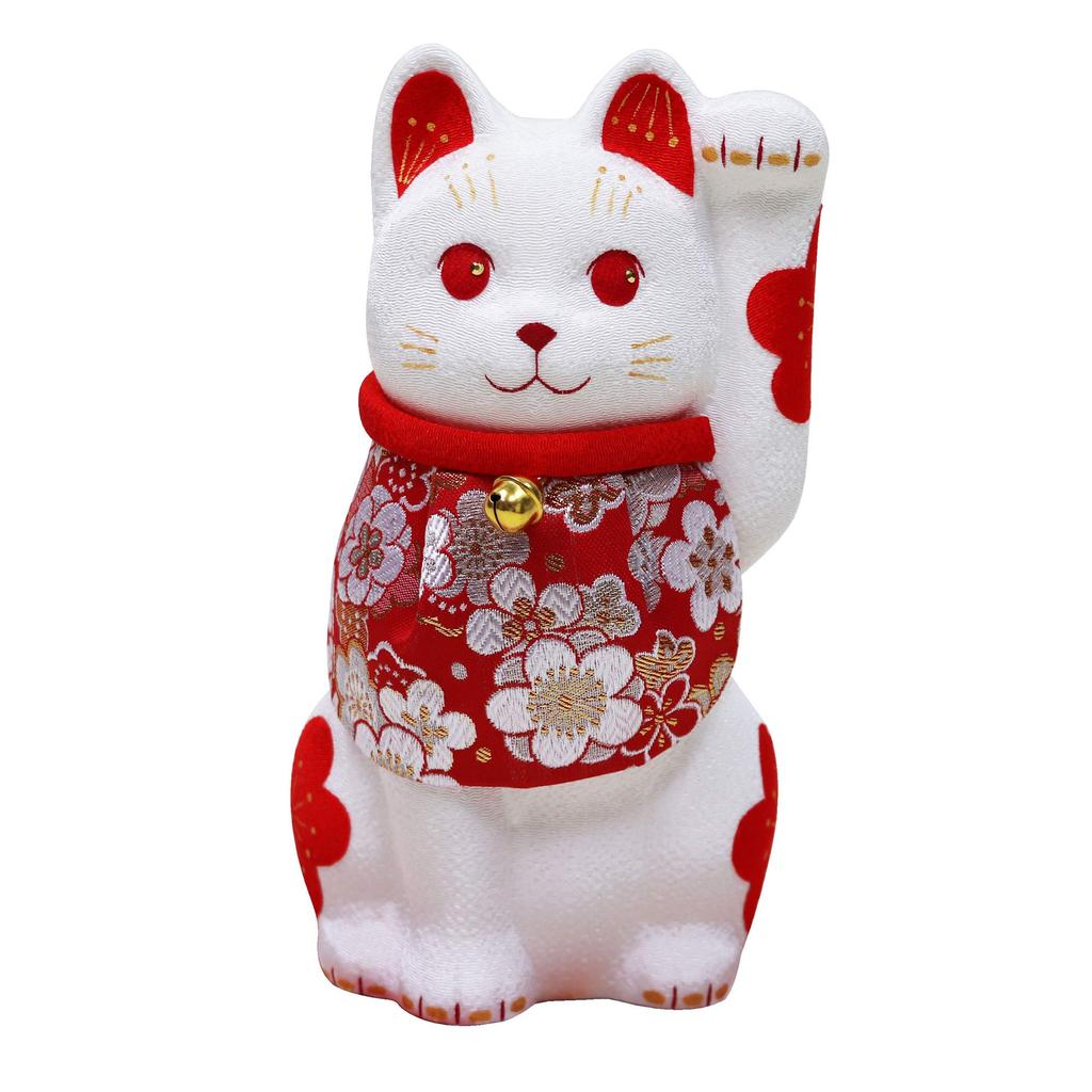 Osaka Choseido Celebrates Good Luck Brings Includes Original Wooden Tag Maneki-neko Figurine, Chirimen, Keiju, Charm, Fortune,