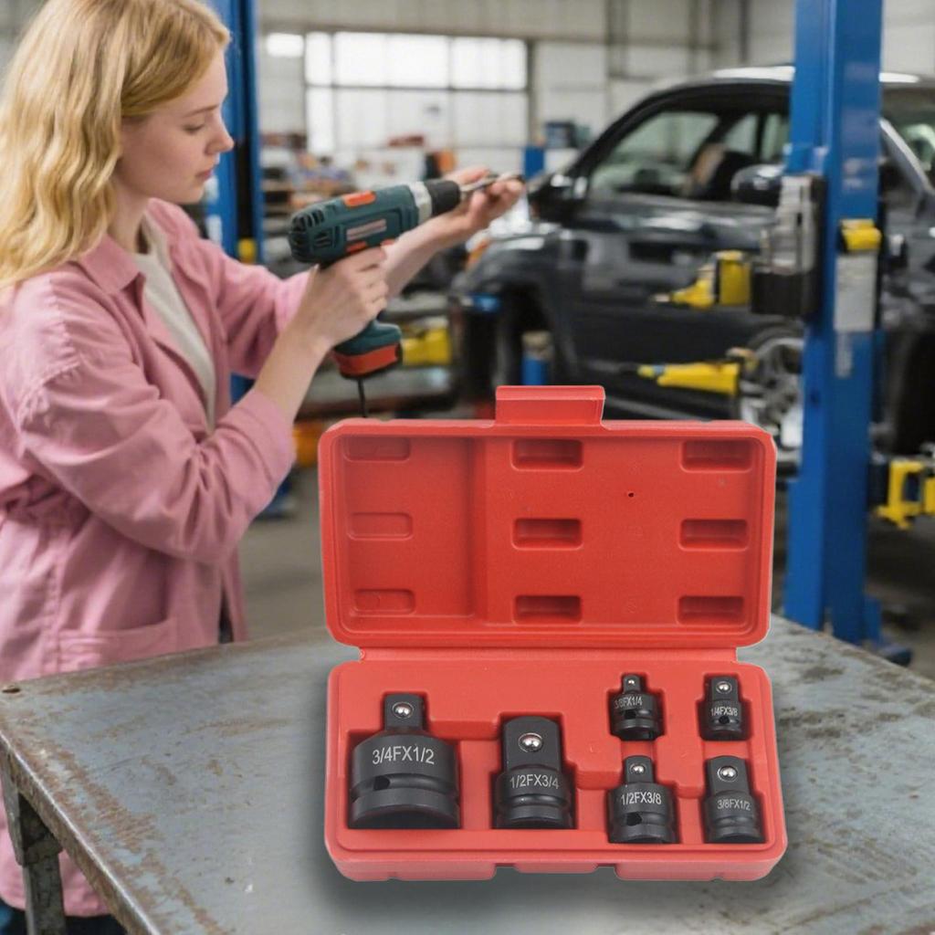 Ratchet Adapter Reducer And Extension Kit Set Of 6 General Socket Adapter Kit For Construction Electrician Maintenance Carpentry