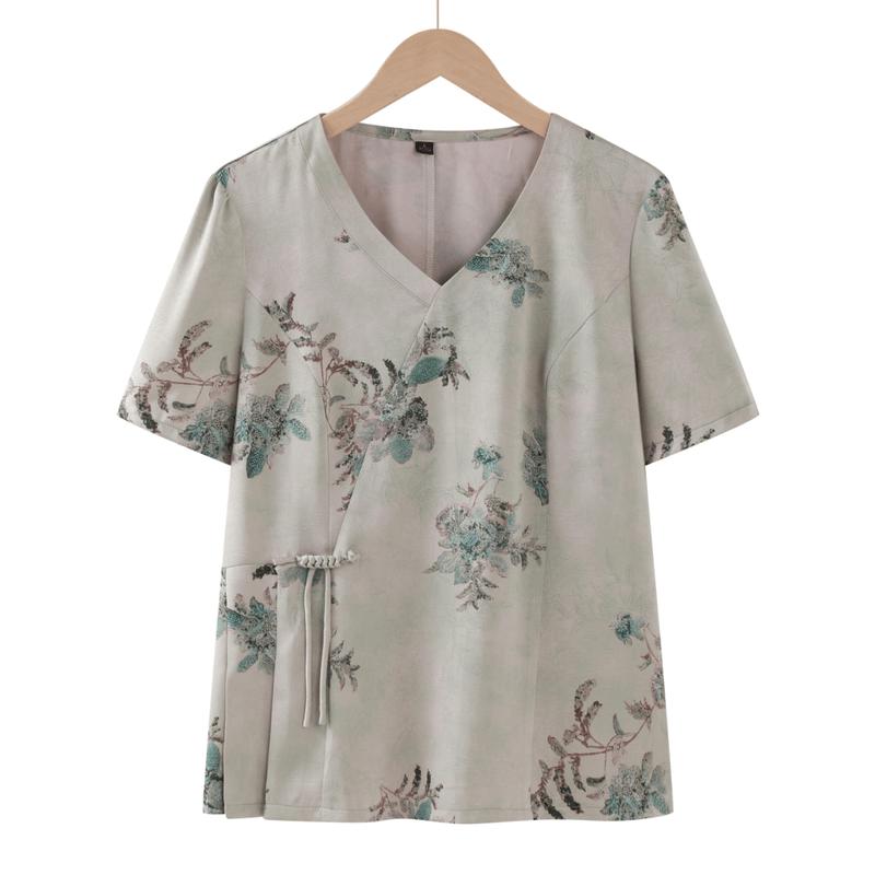 Yu Zhaolin Women s Floral Print Summer Top 5XL