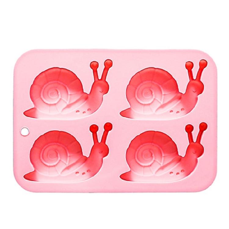 

4 Cavities Snail Silicone Molds Food Grade Silicone For Making Chocolate Cake Desserts Ice Handmade Soap And Candle розовый
