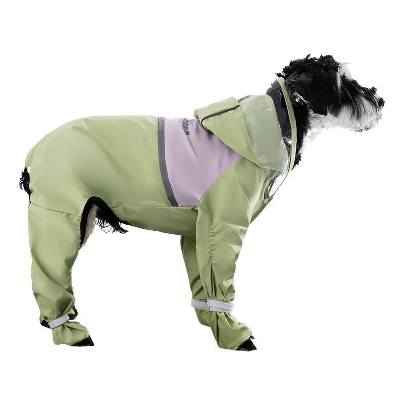 Pet Raincoat Dog Jacket Four-legged All-inclusive Dog Raincoat Waterproof and Windproof Medium and Large Dog Dog Clothes