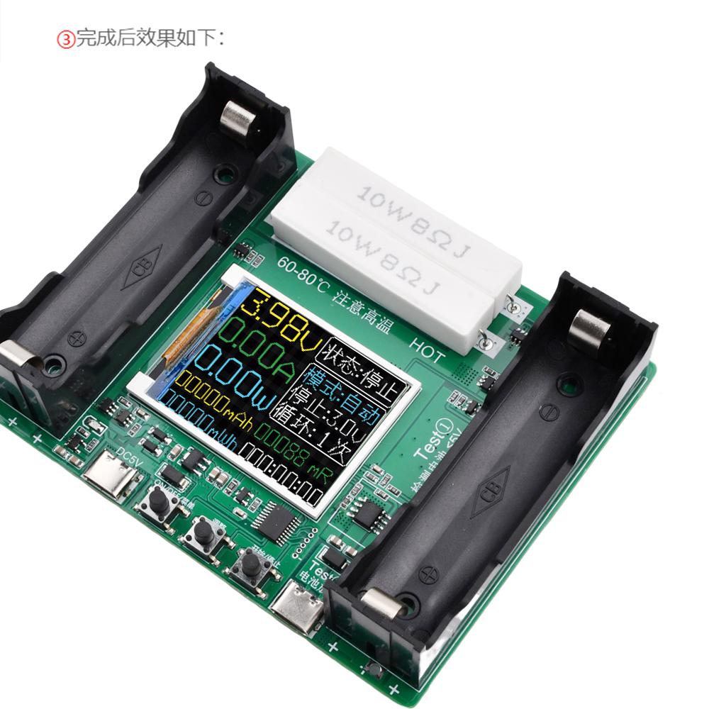 

18650 Battery Capacity LCD Tester Module MAh MWh Type-C 2/4Port Digital Battery Power Detector Module