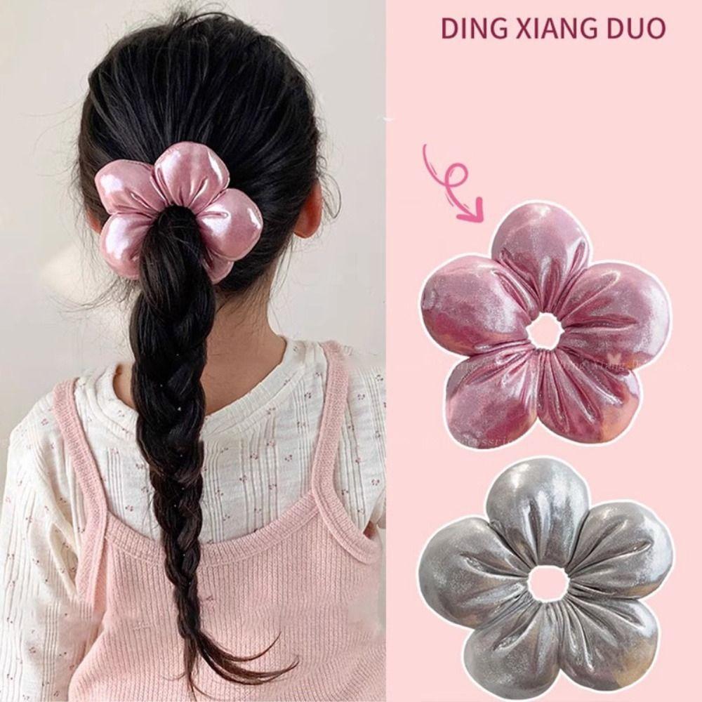 Flower Shape Large Hair Scrunchies Sponge Elastic Hair Rope Personality Exaggerated Hair Ring  Kids