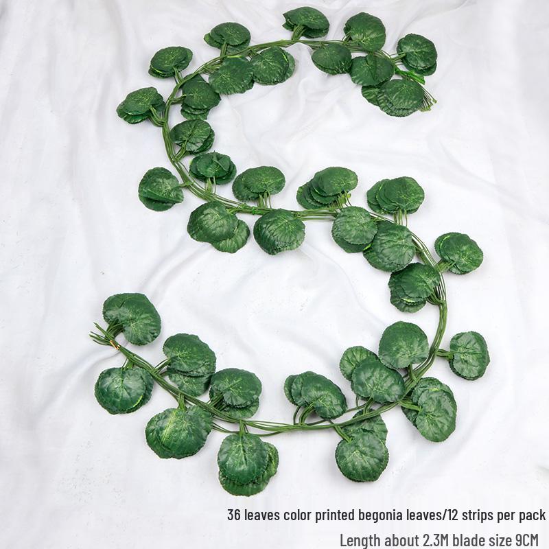 Rattan Faux Green Leaves & Vines - Decorative Plastic Flower Vines for Water Pipes & Air Conditioning Cover