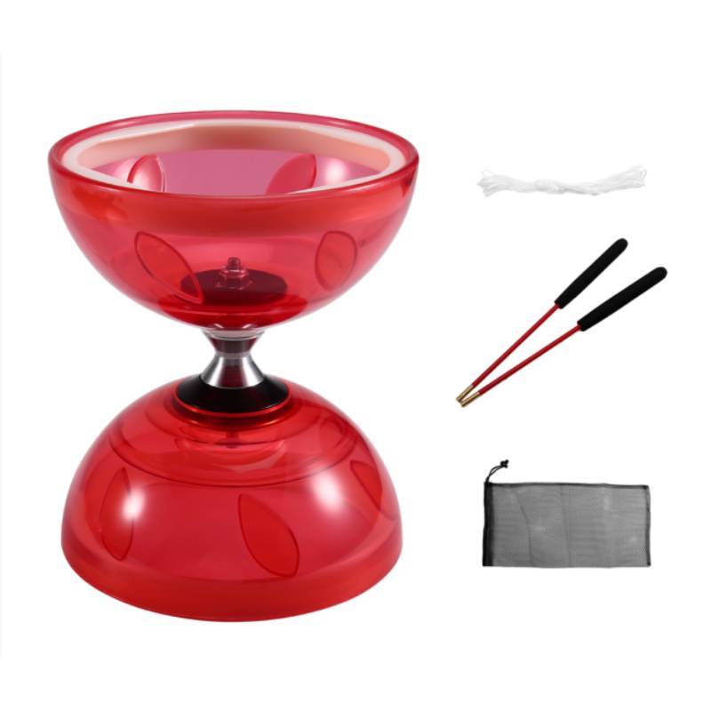 Traditional Plastic Diabolo With Triple Bearing For Kids And Seniors Educational Toy Set