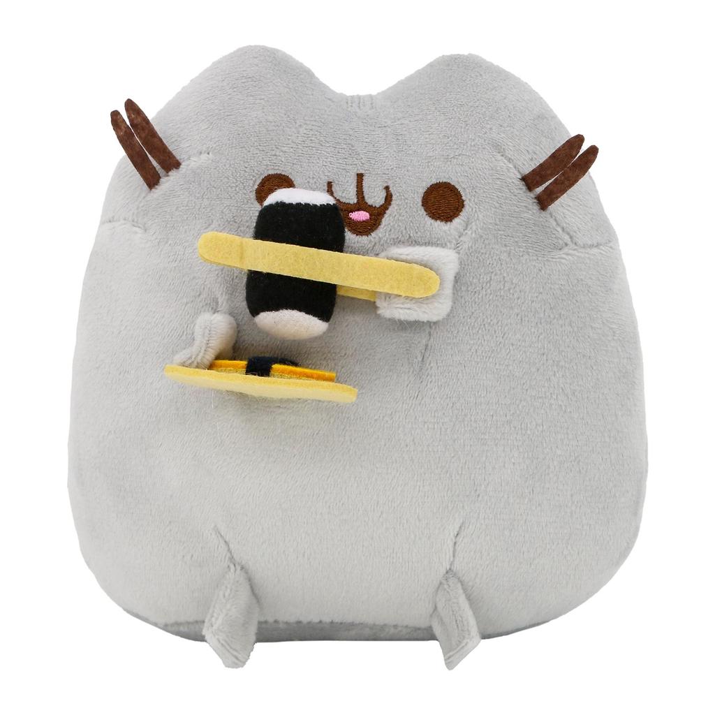 Jucărie de pluș pisică grasă gri: Tematici Sandwich, Înghețată, Gogoașă, Pizza și Hamburger