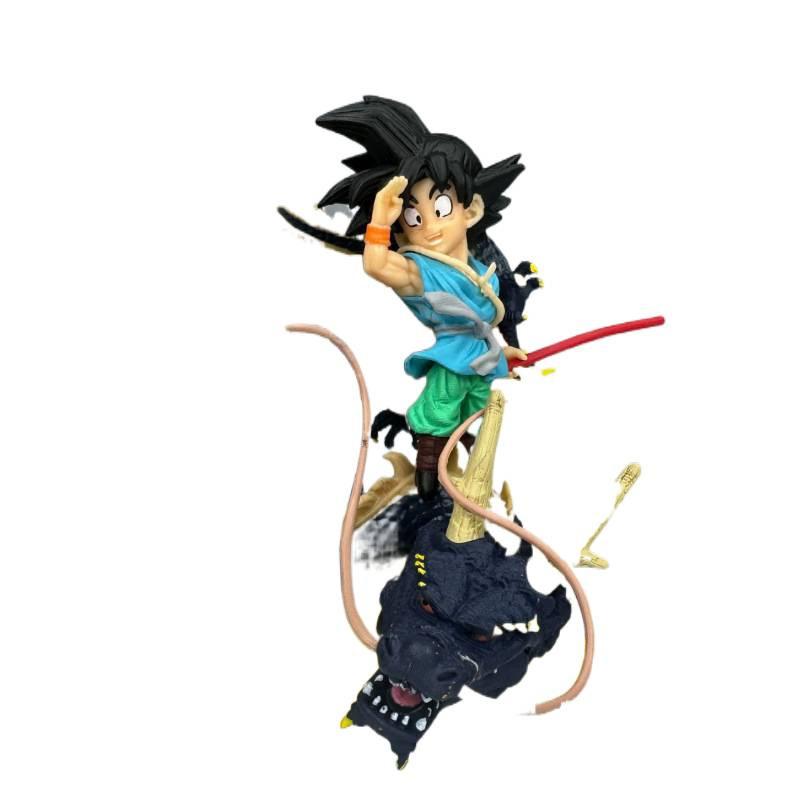 Dragon Ball Goodbye Sun Wukong Figure Dou Yun Shenlong Statue Animation Model Car Chassis Ornament Saiyan