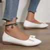 Women's Casual Single Shoes In , New Versatile and Comfortable, One Footed Bean Shoes, Bow Mary Jane Shoes