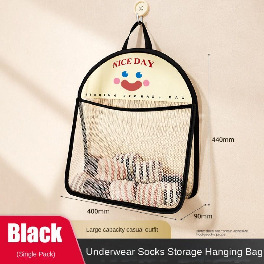 

Reusable Kitchen Hanging Mesh Bag Large Capacity Garbage Bag Storage Artifact Storage Mesh Bag black-style2