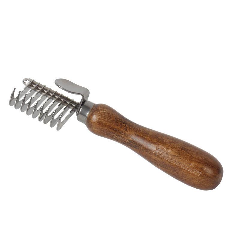 Walnut Wood Dog Hair Detangling Comb & Grooming Tool Side Knife Solid Wood Detangling Comb