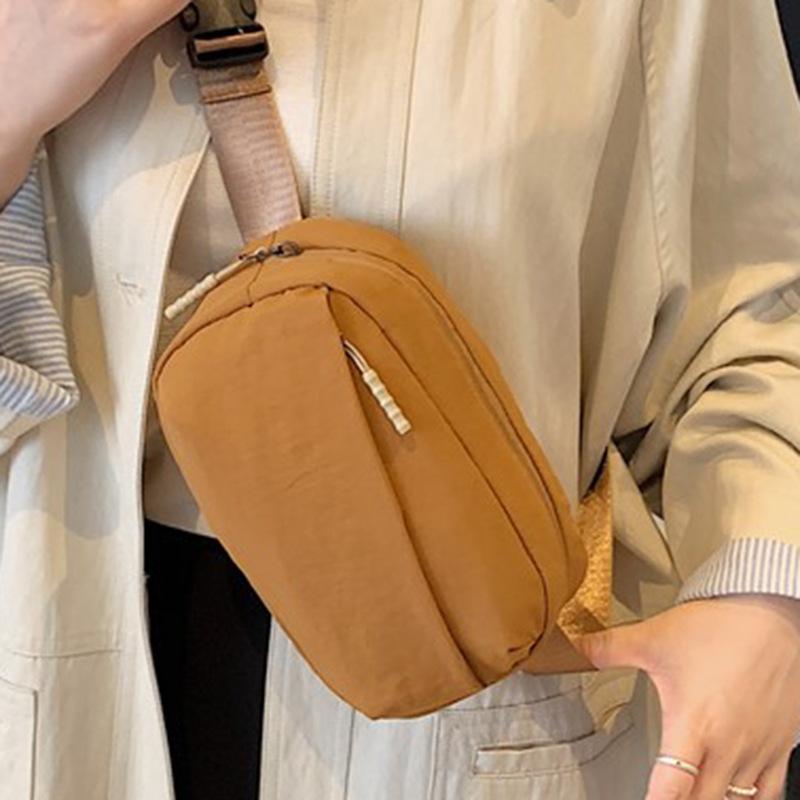 Mori Bag Women's Minimalist Style Girl Heart Messenger Bag 2025 Autumn New Casual Solid Color Women's Bag Lightweight Cloth Bag