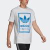 Adidas Originální Vintage 3-pruhy Retro Sportovní tričko s krátkým rukávem a kulatým výstřihem Pánské topy Bílé DJ2716