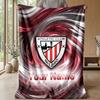 Custom Text Flannel Throw Blanket, Lightweight Cozy Bed Sofa BlanketAthletic Bilbao FC
