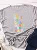 Do More Make You Happy Letter Print T Shirt Women Short Sleeve O Neck Loose Tshirt Summer Women Tee Shirt Tops Camisetas Mujer