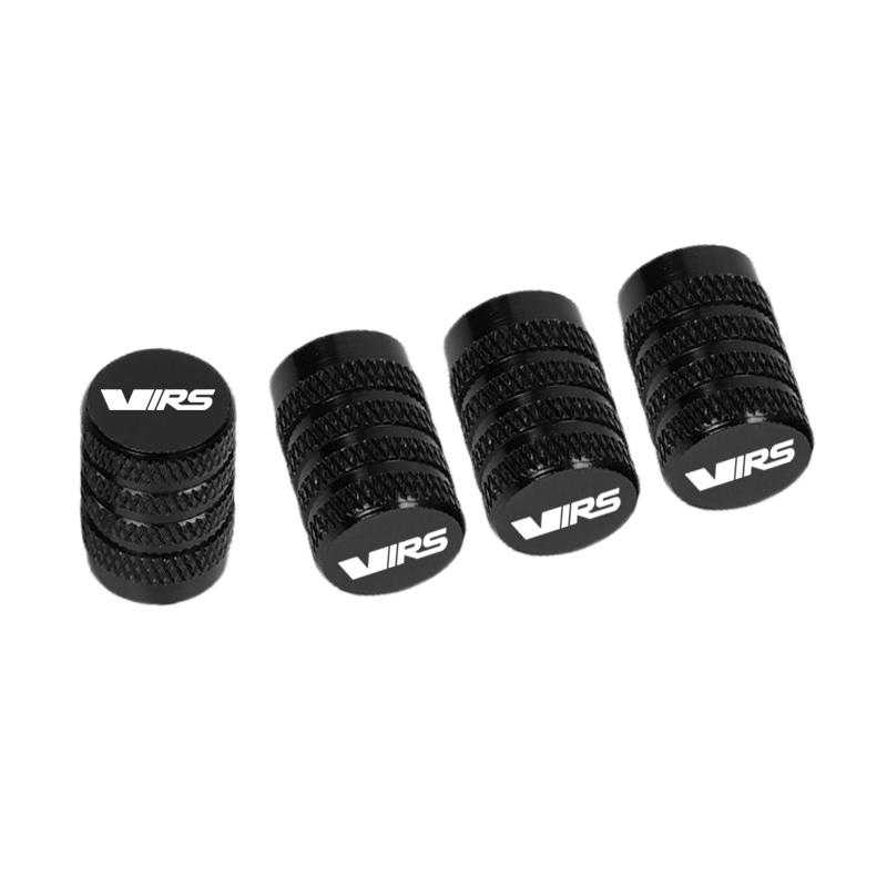 QHCE9 4pcs Car Wheel Tire Valve Caps Tyre Stem Covers Airdust Waterproof For Skoda VIRS Octavia Kamiq Kodiaq Karoq RS Superb Fabia