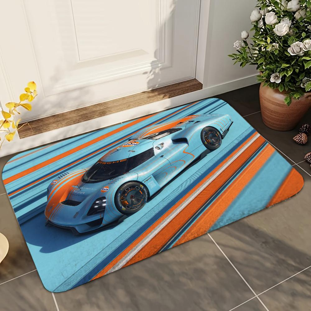 1 pezzo Tappetini Assorbenti Antiscivolo per Bagno Auto da Corsa Gulf Decorazioni per la Casa Tappeti Tappetini per Pavimento Cucina Casa
