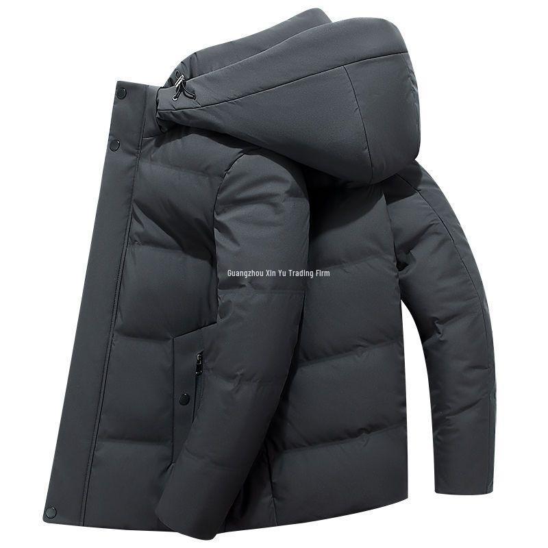 2025 Men's Duck Down Thickened Winter Jacket for Middle-aged & Elderly: Stylish, Warm, Large Size.