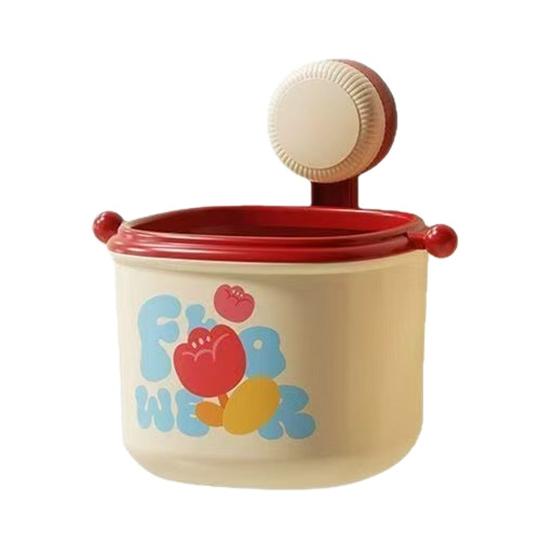 Suction Cup Trash Can Strong Load-bearing Large Capacity Easy To Install Wall