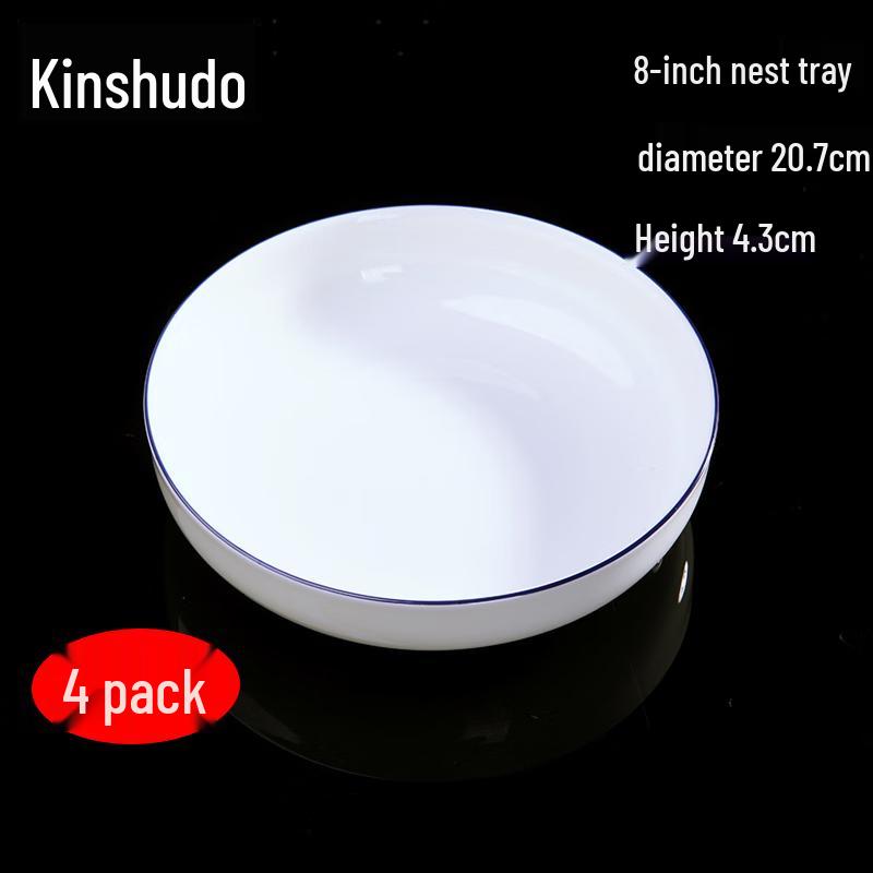 Jingdezhen Bone China 8-inch Deep Dinner Plates