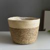 Large Straw Flowerpots Flower Baskets Potted Plants Plants Seaweed Weaving Handmade Crafts Floor Indoor Weaving Baskets FU