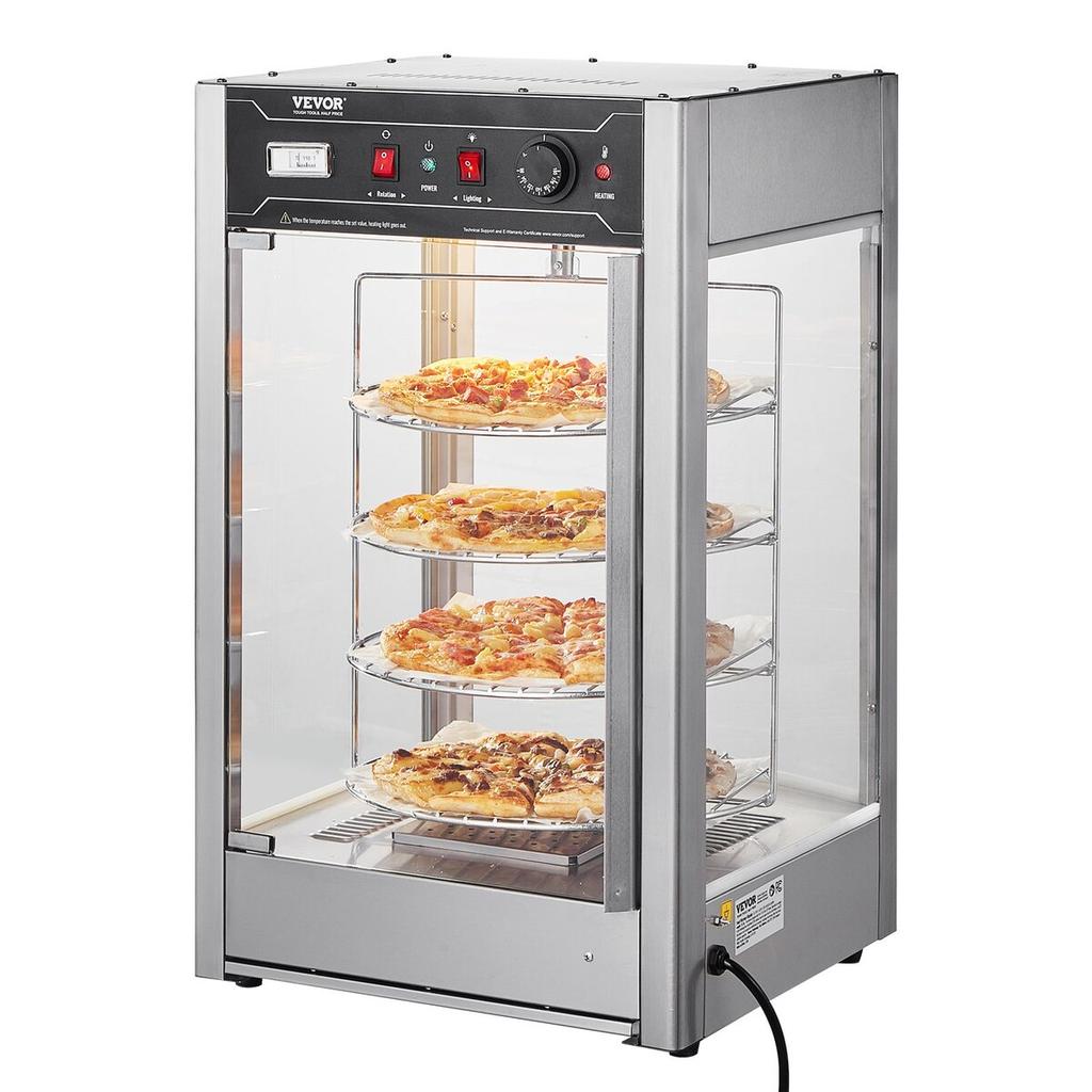 Chauffeur présentoir pour pizza 14", Chauffeur de pizza commercial électrique 4 niveaux