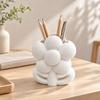 Flower Shaped Pen Cup 3D Printed Storage Holder for Makeup Brushes and Pens, Decorative Minimalist Desk Organizer Floral Organizer, Creative