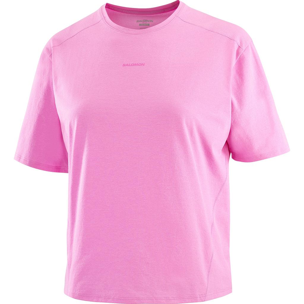 Salomon Trackline Series Fashionable Skin-Friendly Minimalist Versatile Short Sleeve Drop Shoulder T-Shirt Women Tops C26595