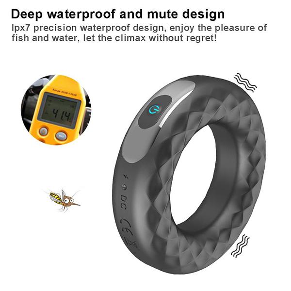 Vibrerende Penis Cock Ring for menn Kraftig 10 hastigheter stimulator par sexleketøy USB oppladbar