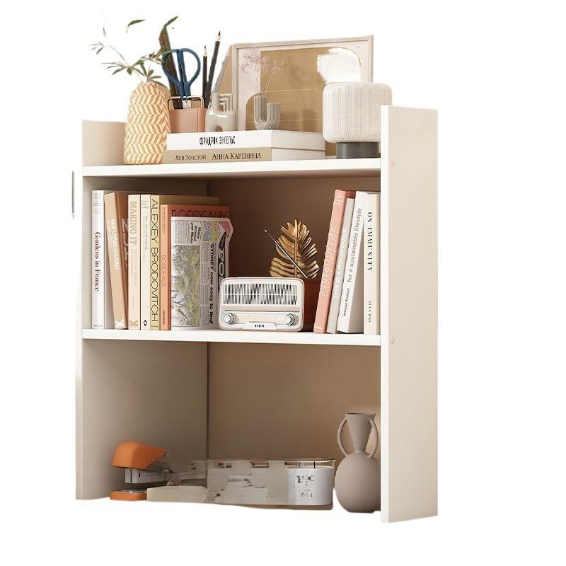 3-Tier Desktop Bookshelf Organizer Study Desk Compact Wooden Storage Rack Easy Assembly Modern Minimalist Design