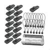45Pcs Tarp Clips Tent with Carabiners Clamps Canopy for Camping Waterproof Cloths